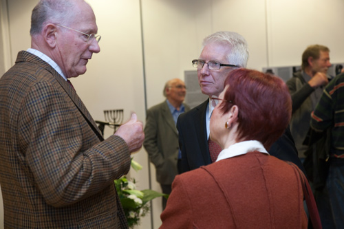 Pfarrer Werner Zupp (Vorsitzender des Deutsch-Israelischen Freundeskreises Neuwied e.V. – DIF) mit Dr. Hanne Wüst und dem Ehrenmitglied des DIF Dr. Hans-Georg Jungblut